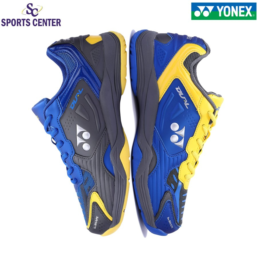 New Sepatu Badminton Yonex Tru Cushion Dual Gunmetal Cobalt Honey Gold
