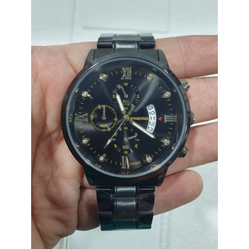 Jam BinBond Original Pria warna Hitam