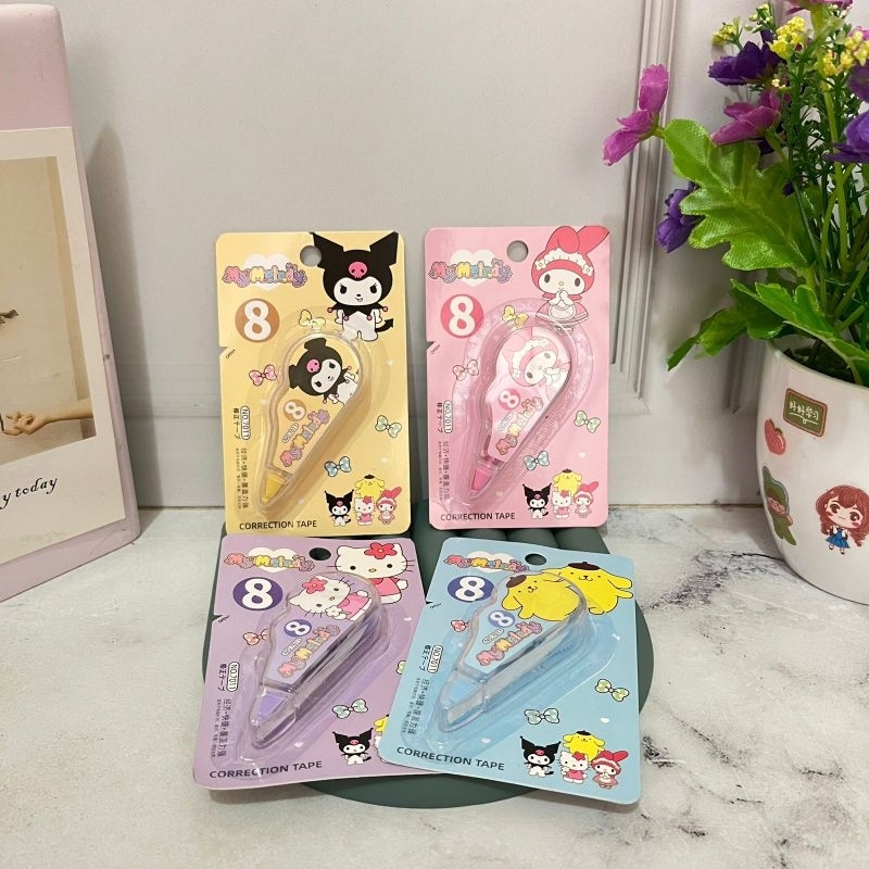 

Correction Tape Sanrio Tipex Sanrio Melody Kuromi Purin Alat Tulis Kantor Kekinian Termurah