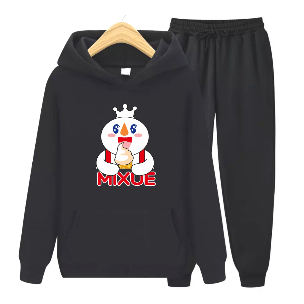 MIXUE ICE CREAM Sweater Hoodie Anak Atasan Dan Setelan Usia 4-14Tahun Bisa Bayar Ditempat COD