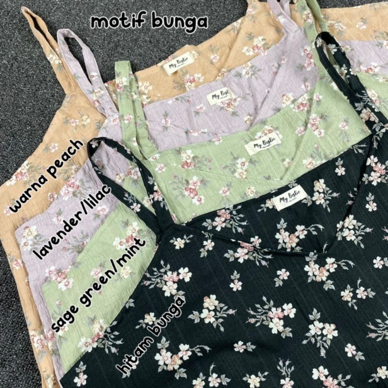 DEA OVERALL DRESS MOTIF FLORAL JUMBO BIG SIZE OVERSIZE KOREAN STYLE LD 120CM