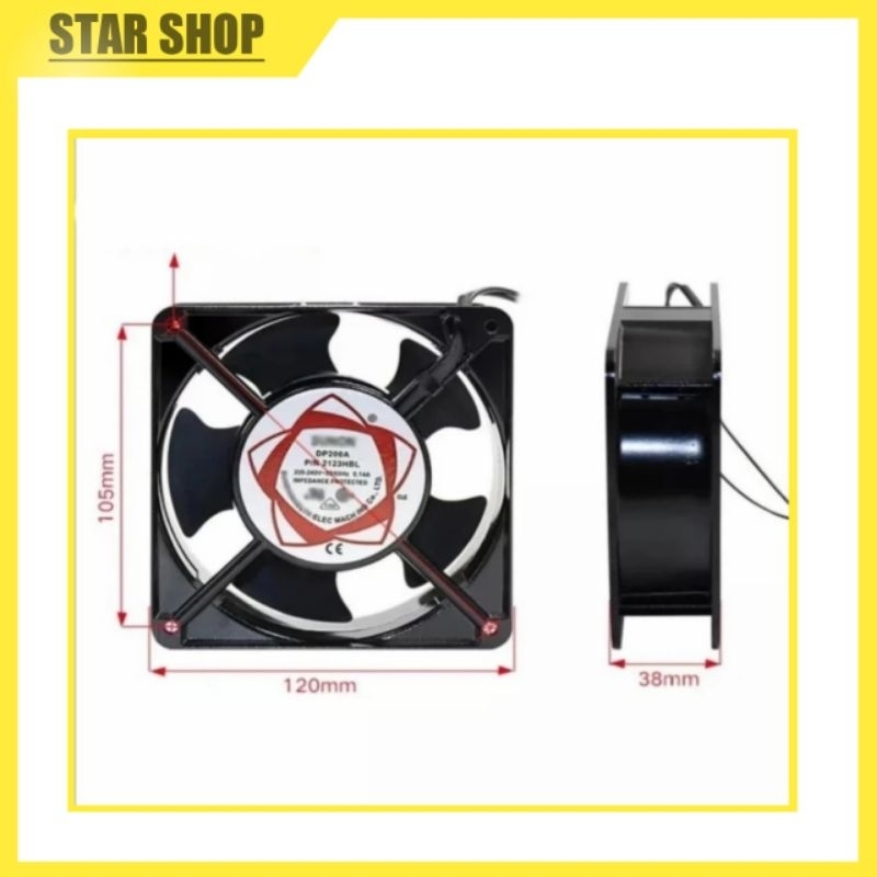 Fan kipas sunon Fan 12cmX12cm 220V AC