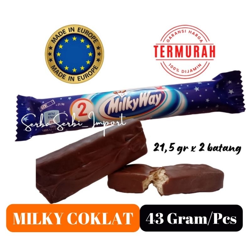 Coklat MilkyWay Minis 43 Gram /Pcs