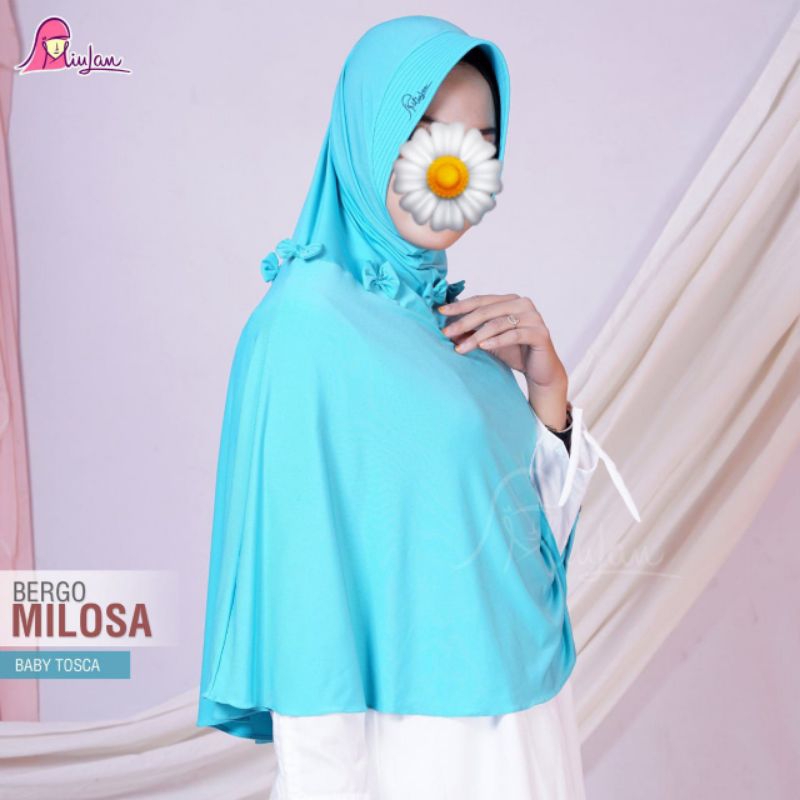 Bergo MILOSA Instant Jilbab Instan MiuLan Bergo Hijab Kerudung Kudung Wanita Dewasa Perempuan