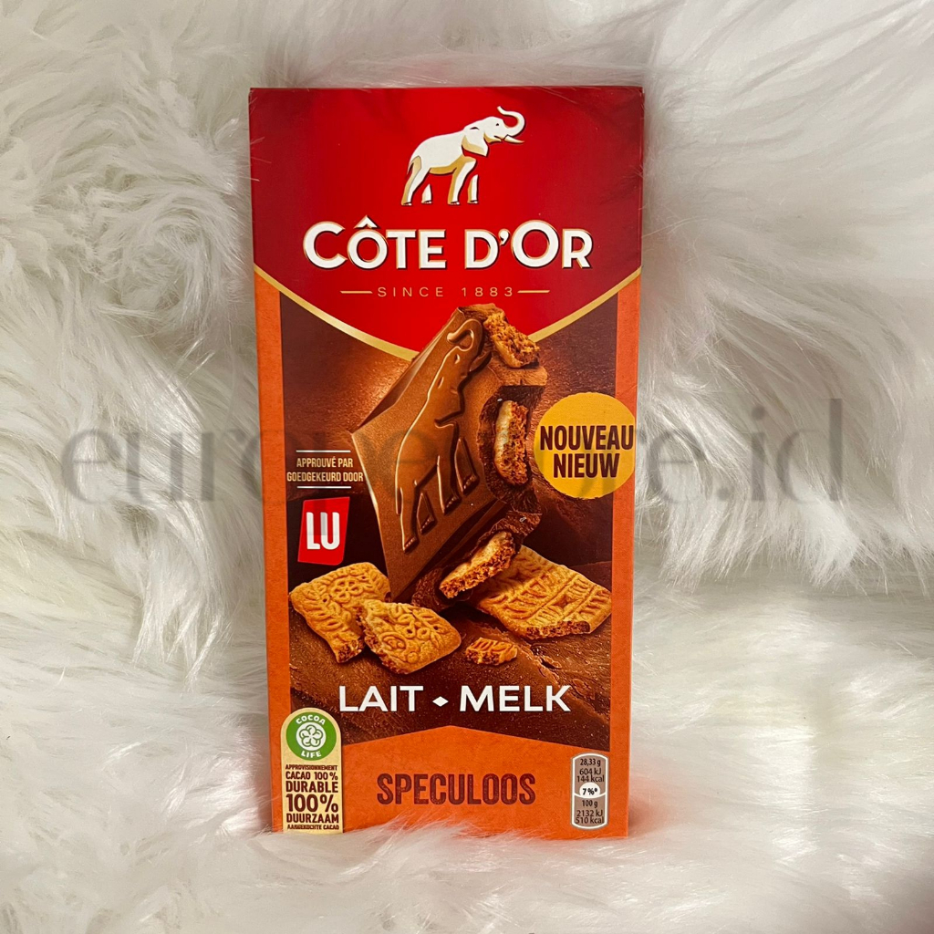 READY STOCK Cote D'or Lait + Melk Speculoos Chocolate Bar