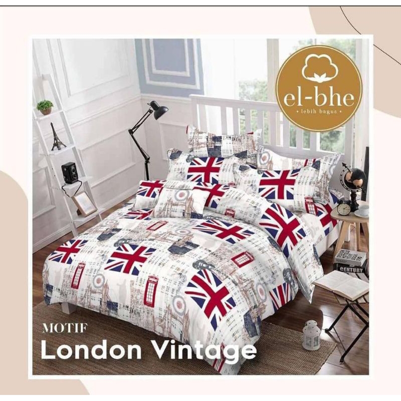 SPREI KATUN MOTIF LONDON BENDERA ENGLAND