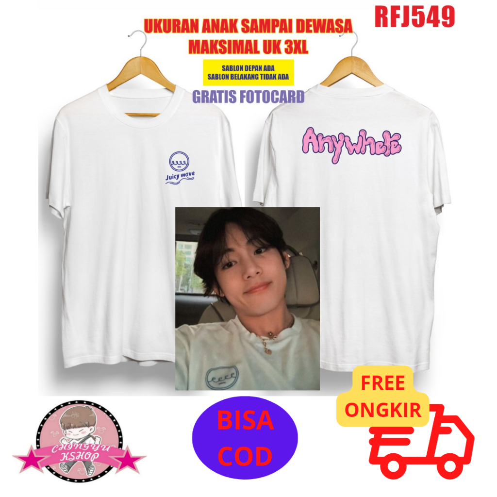 (RFJ549) BAJU KAOS BTS KIM TAEHYUNG V JUICI