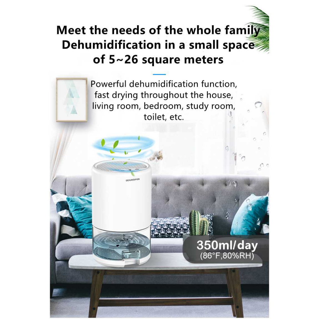 Deleaboa Hitam Dehumidifier Mini Moisture Proof Silent - H2105