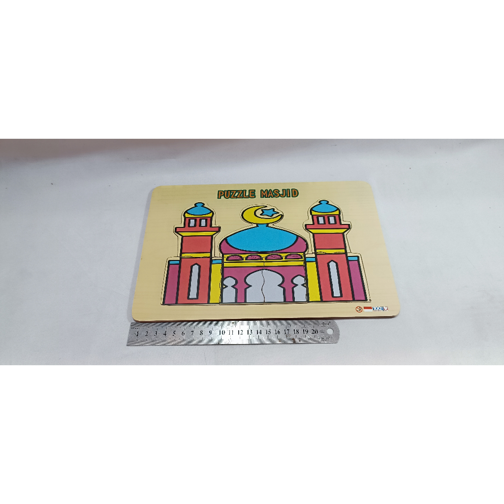 Puzzle Masjid - Mainan Edukasi Puzzle Masjid - Mainan Puzzle Anak - Aneka Puzzle Kayu