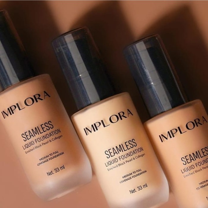 READY STOCK | IMPLORA Seamless Liquid Foundation - 33ml | Original Product