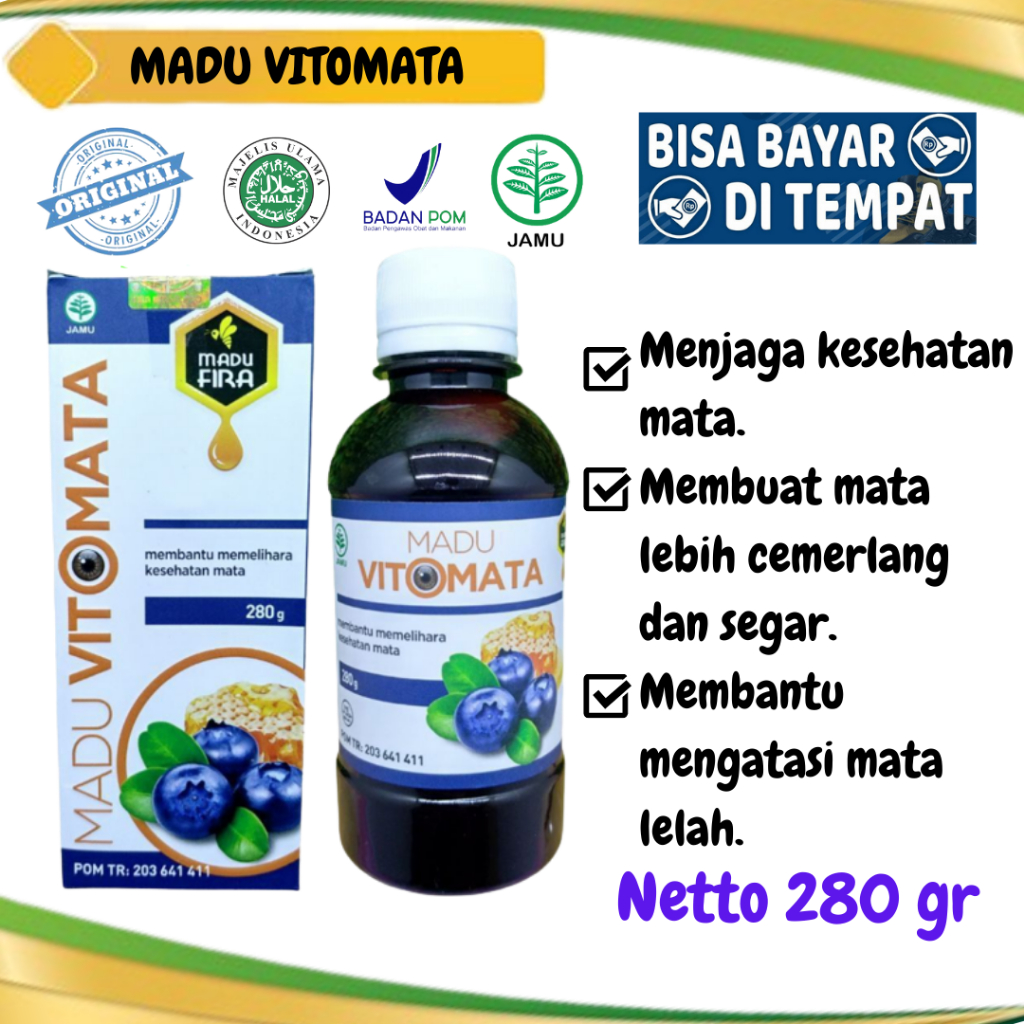 [Bisa COD] Madu Vitomata Asli Original Madu Kesehatan Mata Katarak, Mata Minus Vito Mata Madu Asli |