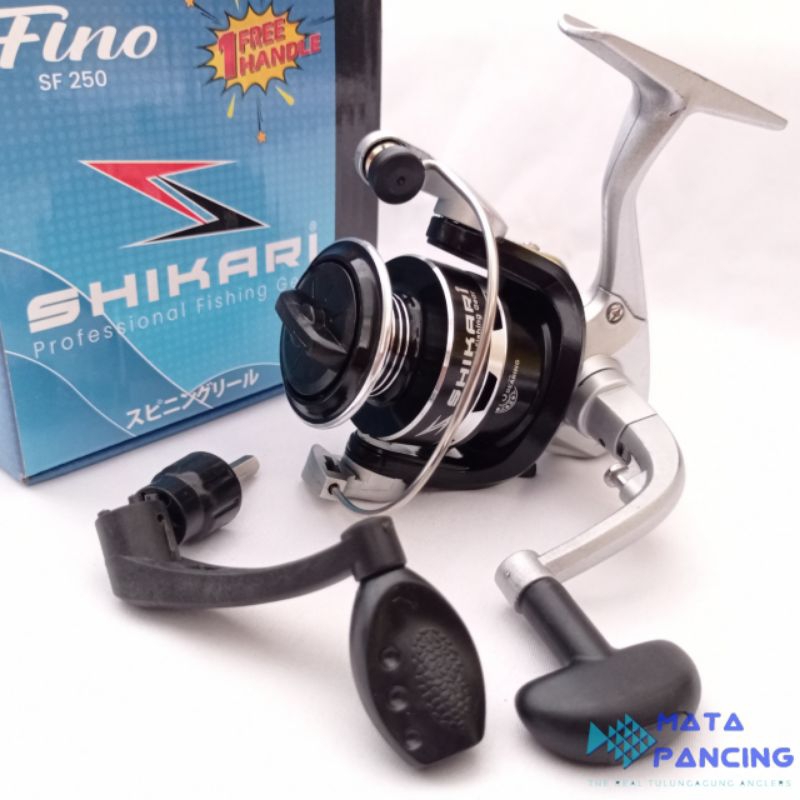 Reel Shikari Fino SF 250 spool besi reel murah meriah bonus handel cadangan free handle