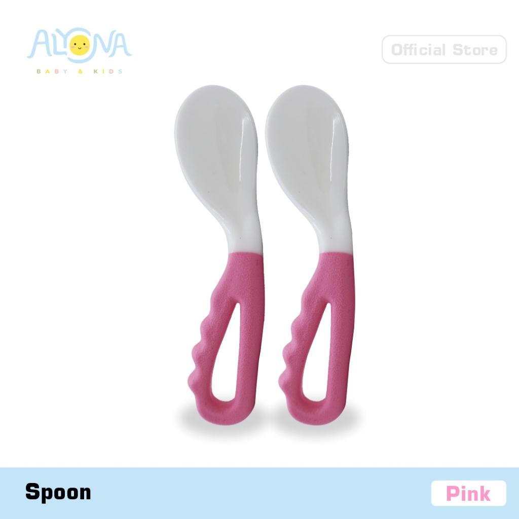 Ktmstore Feeding Spoon 2 pc sendok makan bayi alat makan learning Alyona AL-006
