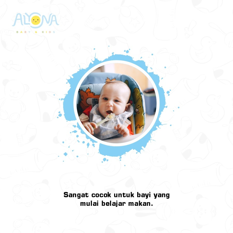 Ktmstore Feeding Spoon 2 pc sendok makan bayi alat makan learning Alyona AL-006