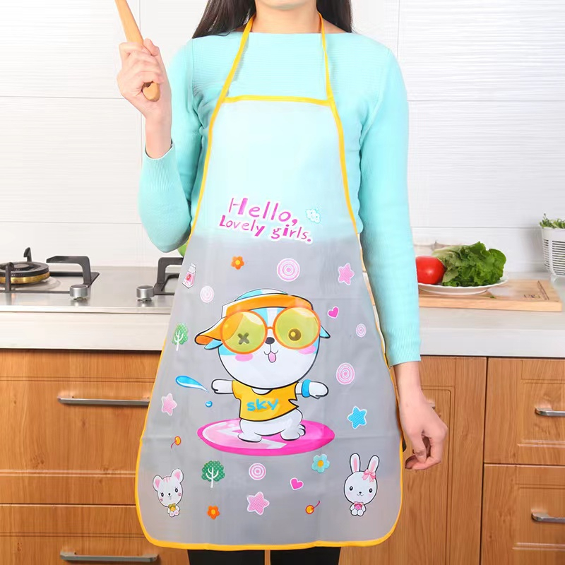 JT - Celemek Dapur Apron Masak Anti Air Celemek Motif Karakter Kartun Waterproof Korean Apron