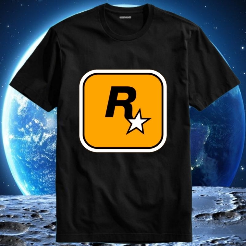 Kaos Baju Tshirt Pria Laki Cowok GTA Gta San Andreas Vice City V IV Rockstar Rock Star