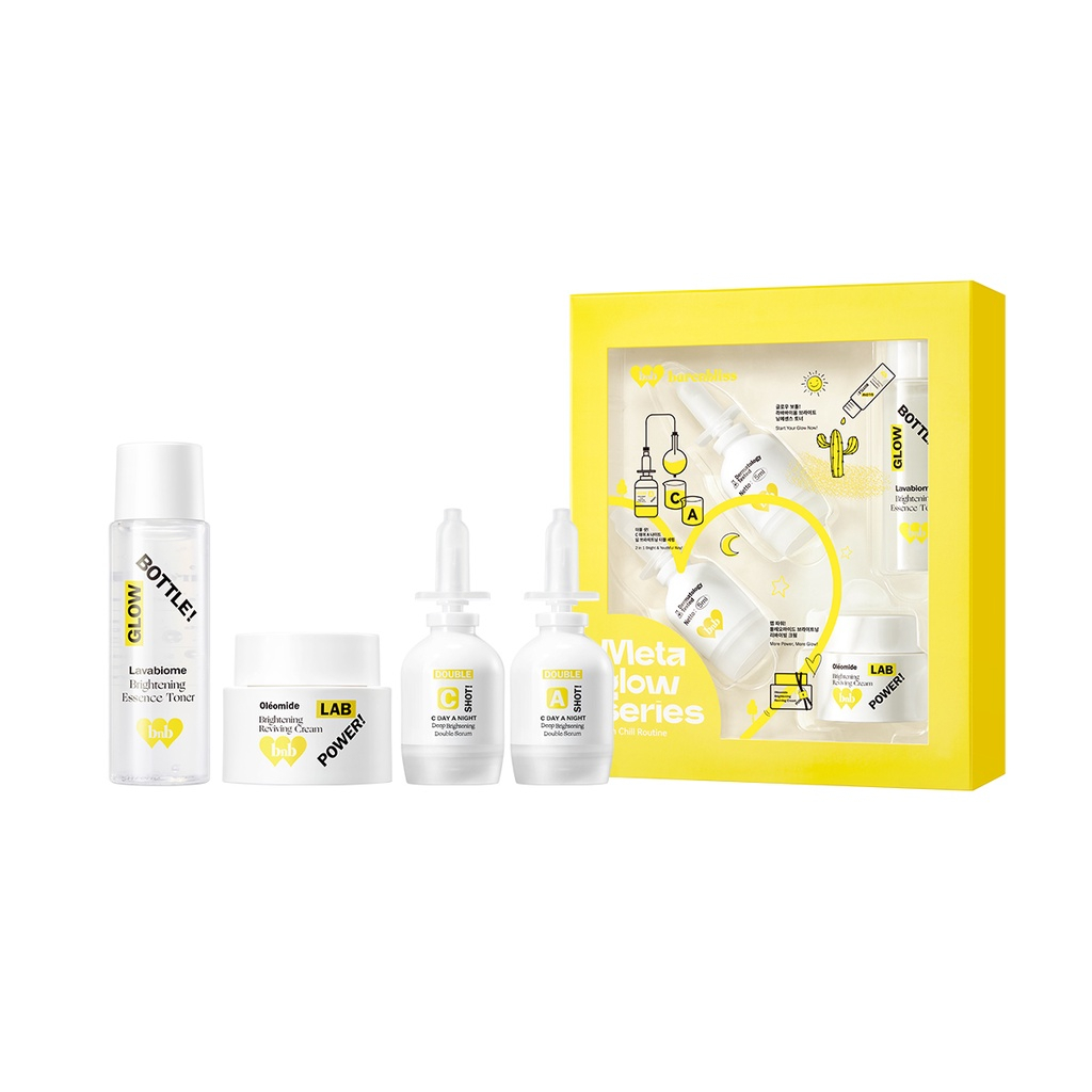 BNB barenbliss Glow Guide! Brightening Skincare Travel Kit! Meta Glow Korean Skincare Set Travel Kit.