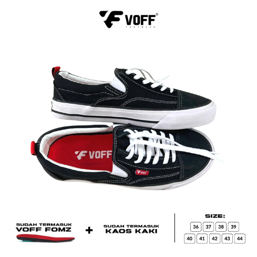 Voff Official Store - Voff Slipon Veltou black | Sepatu Pria | Sneakers