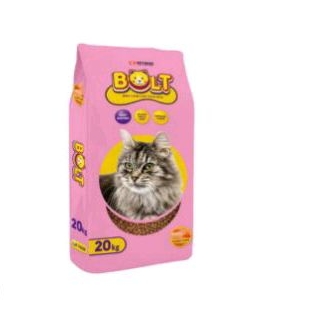 Bolt 20kg  Makanan Kucing rasa Tuna &amp; Salmon (bentuk ikan, donat, bulat)