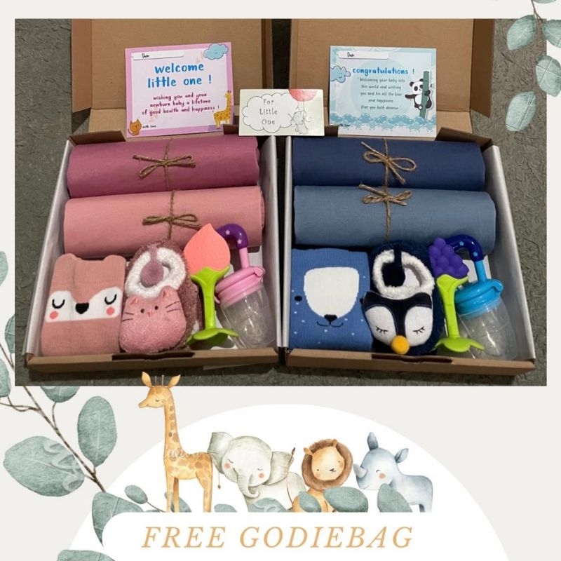 (FREE GODIEBAG) Hampers Bayi Newborn | Hampers Baby Unisex | Gift Set Baby | Kado Bayi | Hampers Baby Girl | Hampers Baby Boy | Baju Bayi | Kado Lahiran