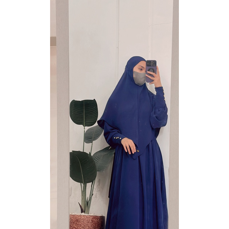 One Set Abaya Bassic Aisha Crinkle Airflow