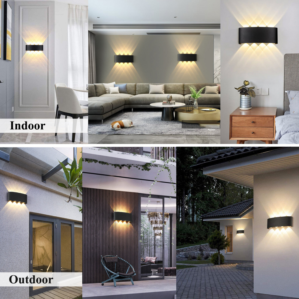 Lampu Dinding Outdoor Indoor Tahan Air 2 Arah / Lampu Dinding LED Listrik 240V LED Wall Light Minimalis Dekorasi Halaman Rumah / Lampu Tangga Lampu Tidur