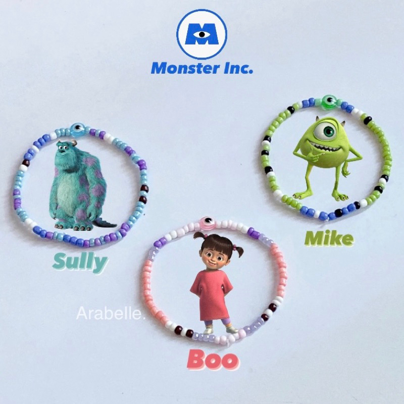 MONSTER INC. Bead Breacelets Inspired Design / Gelang manik kareakter