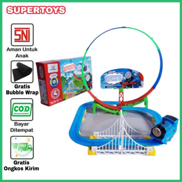 

Promo Mainan Anak Kereta Api Train Track Set Rel Lintasan Roller Coaster Limited