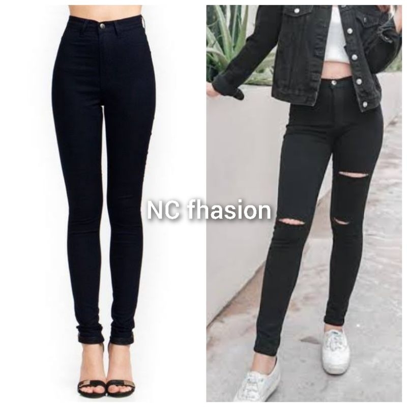 CELANA JEANS HW CELANA PANJANG WANITA TERMURAH ( HW TULANG POLOS) // Celana