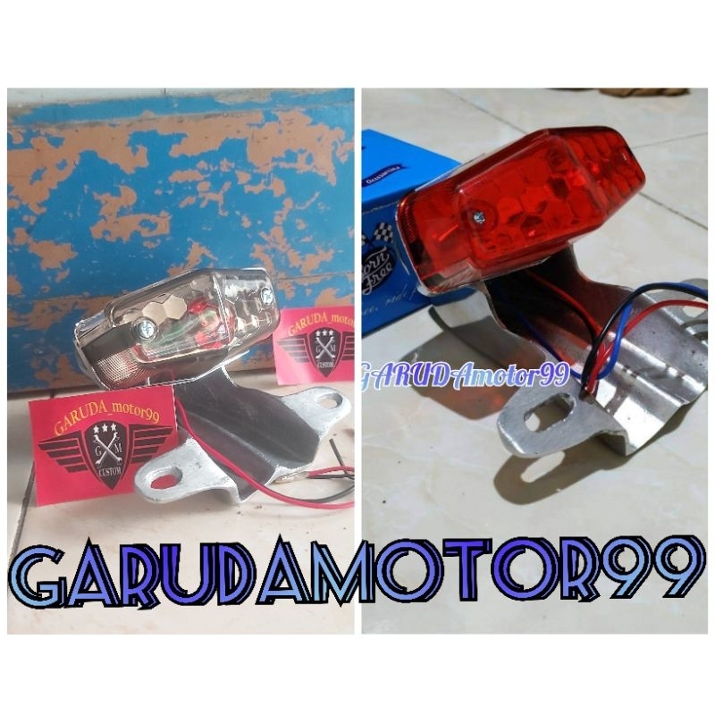 STOPLAMP BELAKANG CB 100  BSA DIAMON WARNA HITAM DAN PUTIH