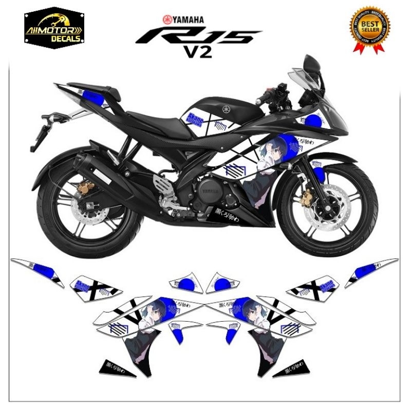 Striping Yamaha R15 V2 Motif Anime / Stiker List Variasi Motor R15V2 Edisi Anime /Sticker R15 SemiFu