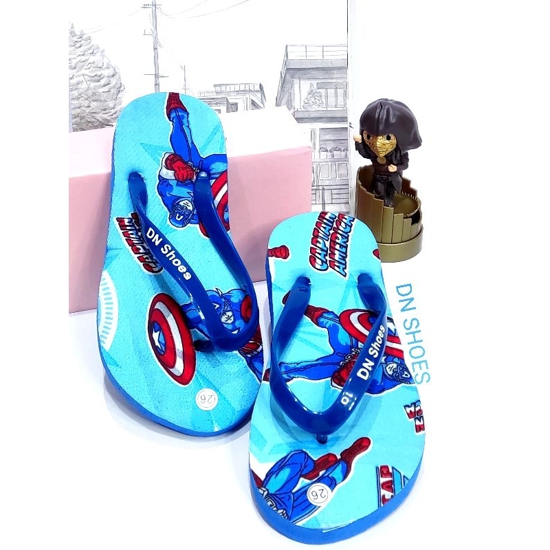 Sandal Jepit Anak laki laki Sandal Flat Anak Lucu motif Kapten Amrik New