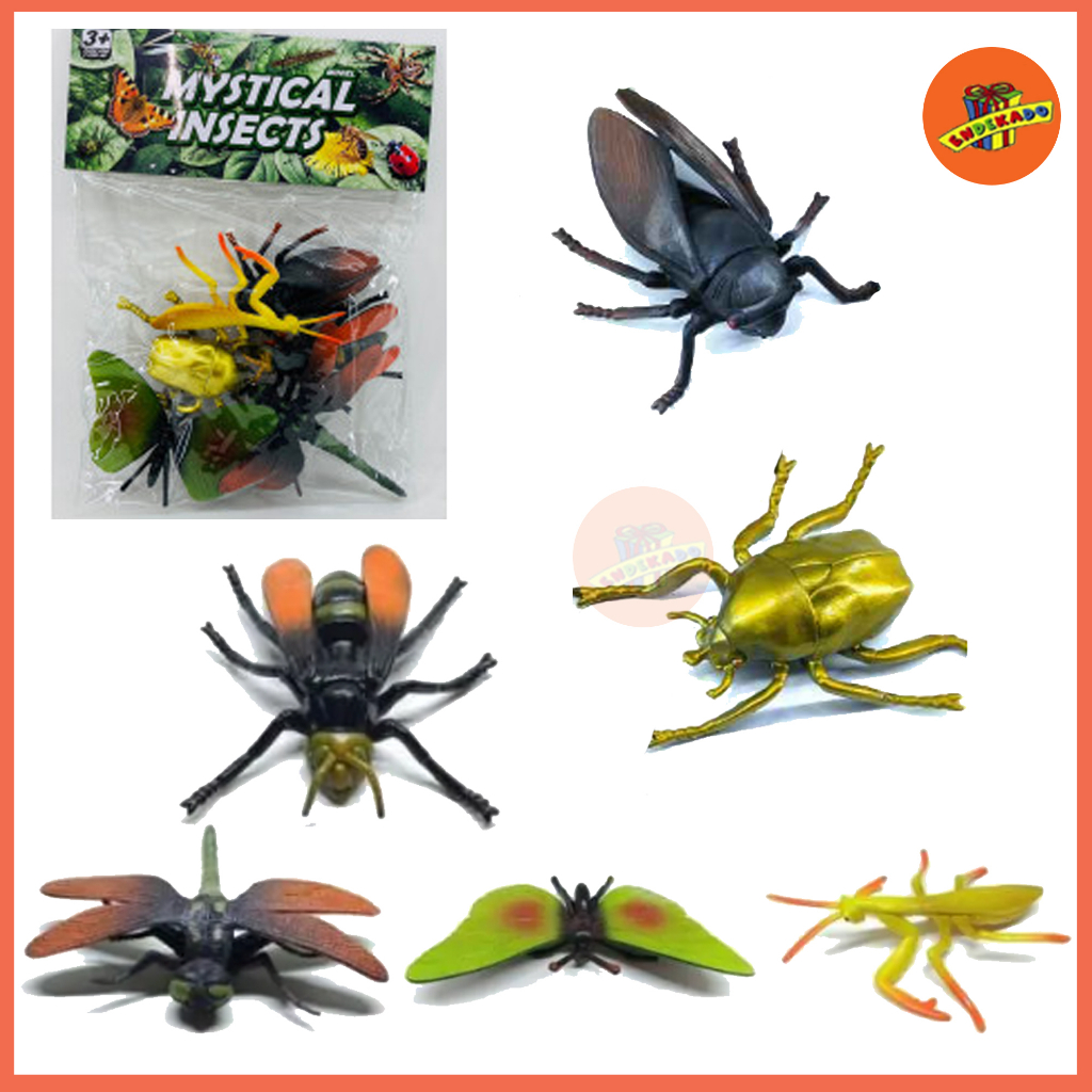 Mainan Serangga Karet Mystical Insects 6 pcs