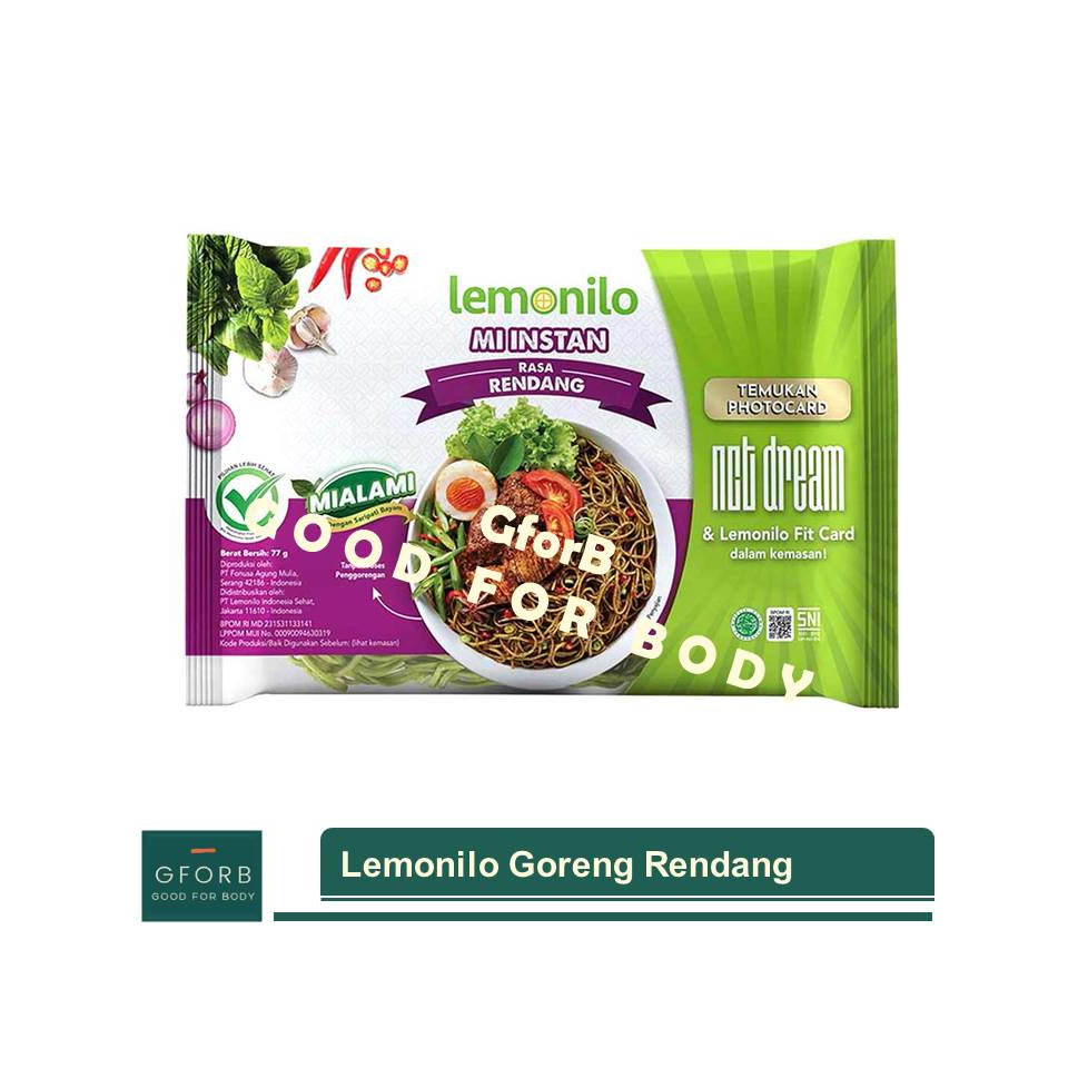 Lemonilo Goreng Rendang Mie Instan Sehat Spektarasa Mi Sehat