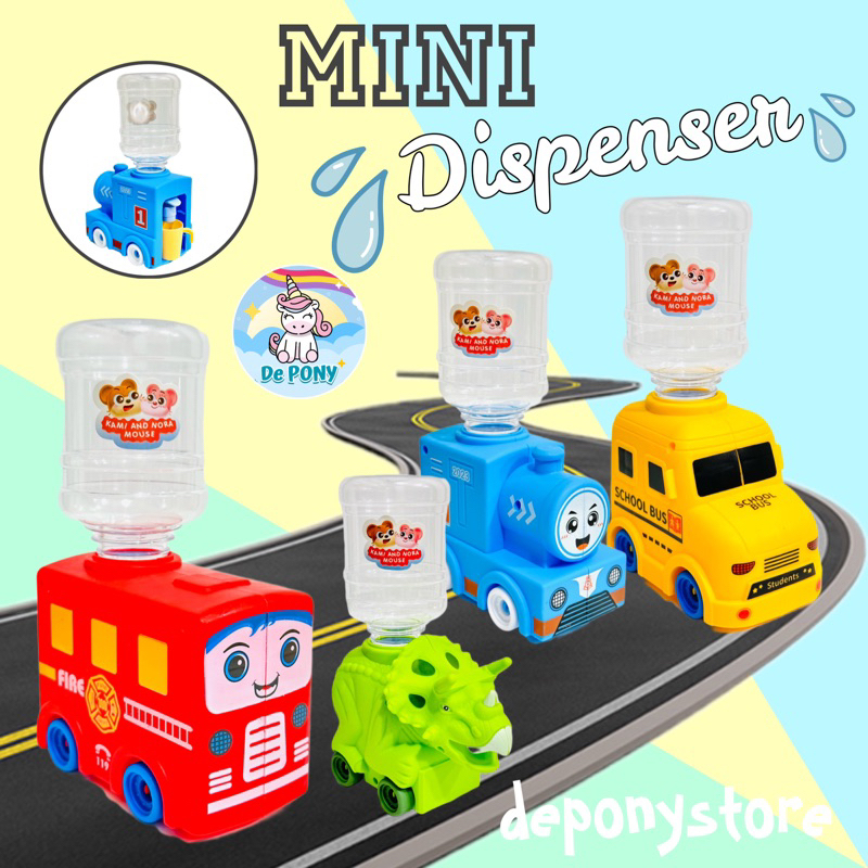 Mainan Mini Dispenser Kereta Dinosaurus Bus Pemadam Premium Quality