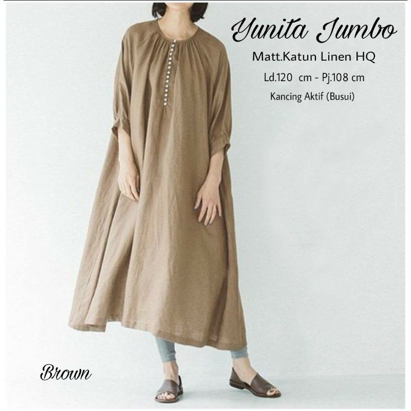 YUNITA DRESS WANITA JUMBO