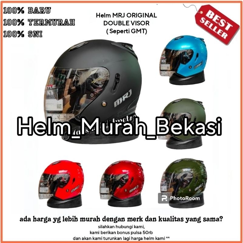 HELM MRJ ORIGINAL TERMURAH double visor