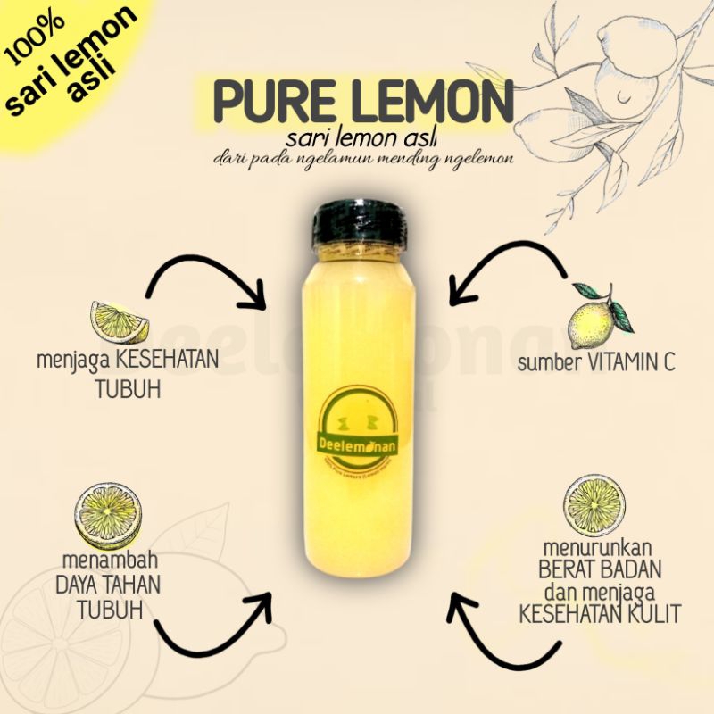 

Pure Lemon 250 ml Sari Lemon Organik Kemasan 250 ml