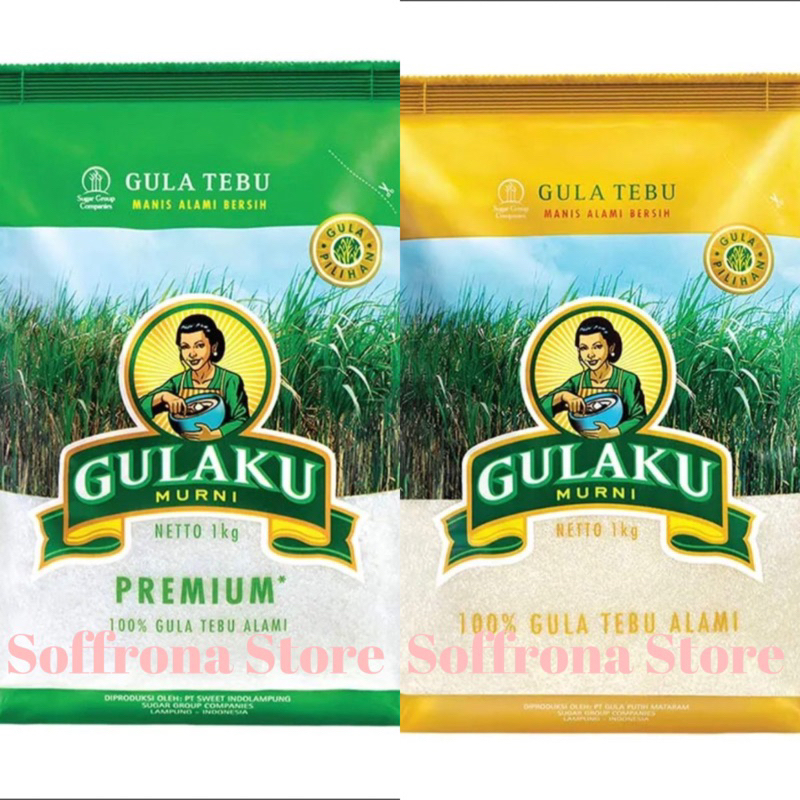 

GULAKU PREMIUM DAN GULAKU TEBU 1 KG ready stock makassar dua varian