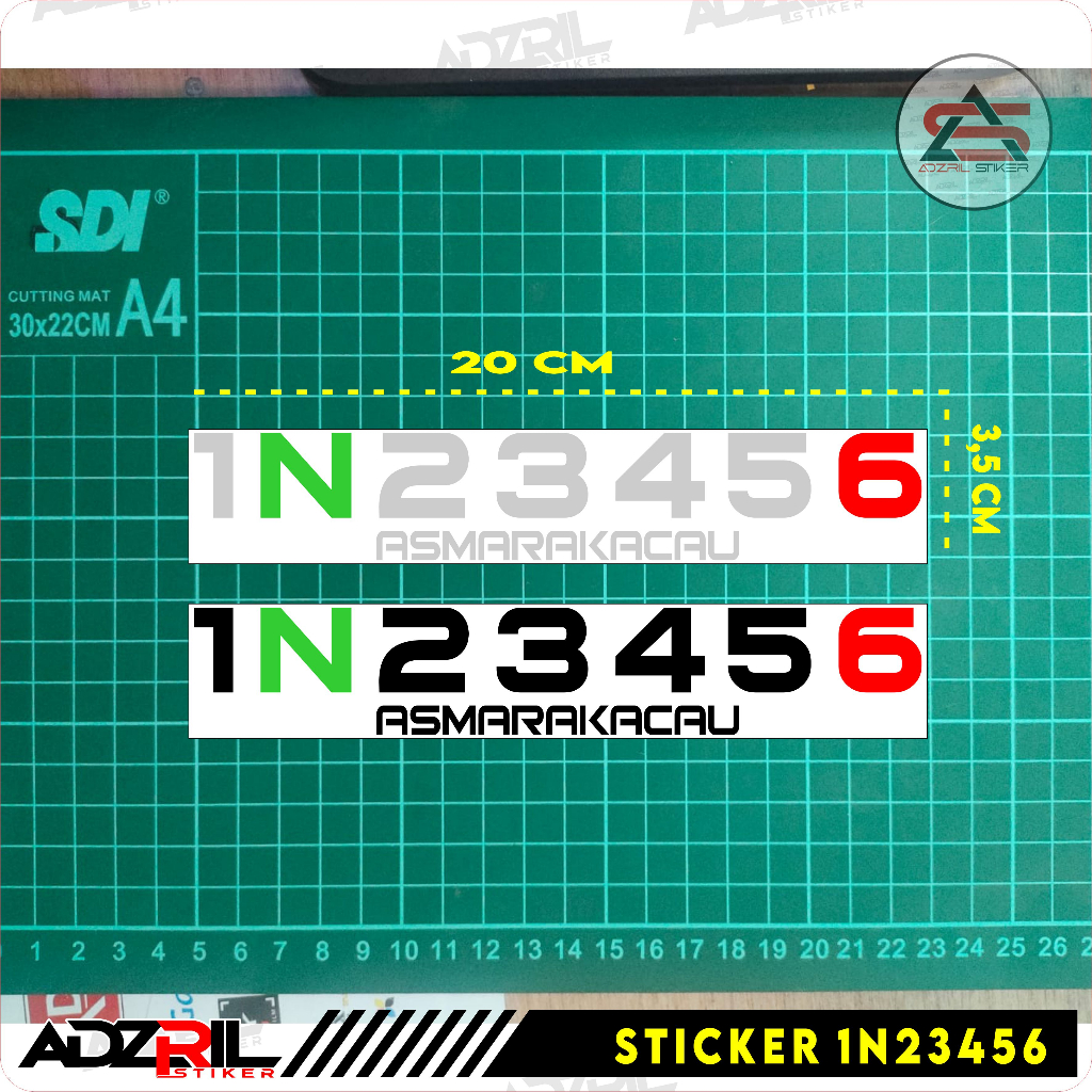 STICKER CUTTING  1N23456 / STIKER motor / STIKER BODY  / stiker spakbor depan /stiker winsil