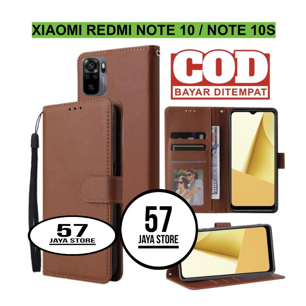 Flip Case Xiaomi Redmi Note 10 / Note 10s Premium Quality Wallet Leather flip cover