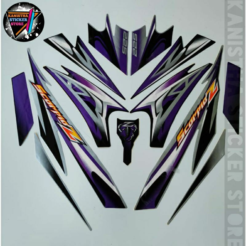 striping yamaha scorpio z 2008 ungu stiker lis body motor scorpio z terbaik