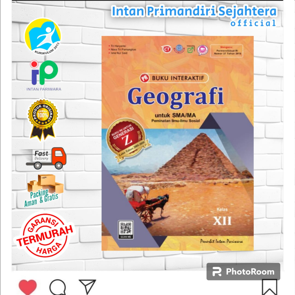 PROMO  BUKU PR INTERAKTIF SMA/MA : GEOGRAFI KELAS 12 SEMESTER 1 & 2 terbaru 2023/2024 INTAN PARIWARA