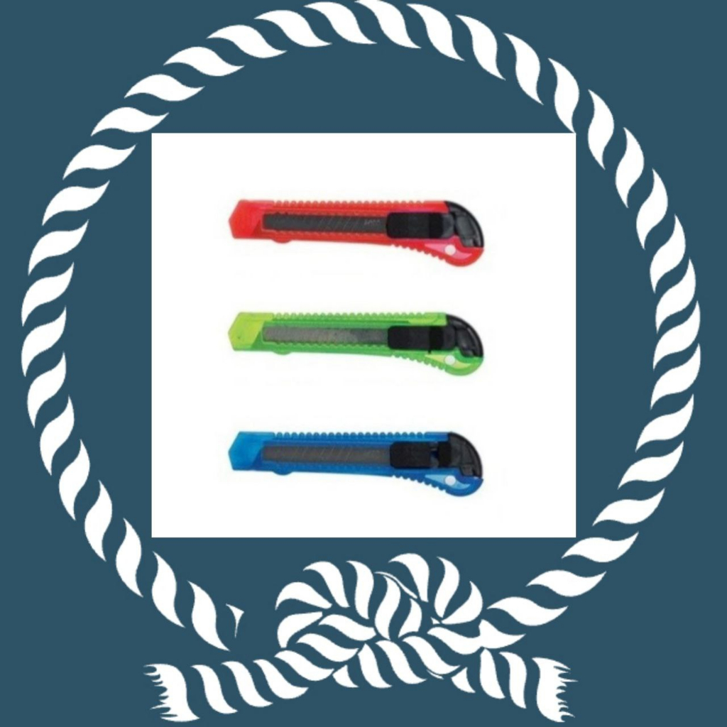 

pisau cutter besar warna merah transparan 18mm