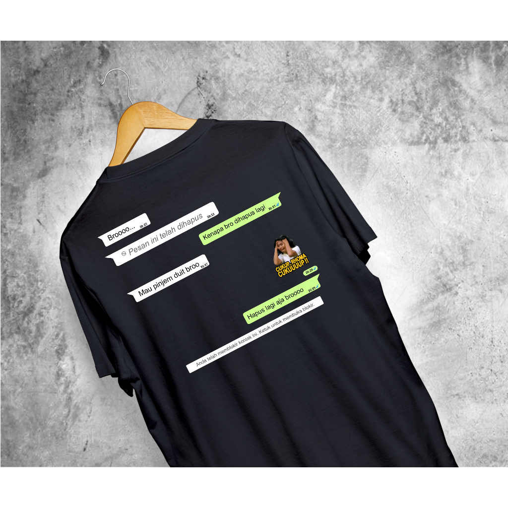 kaos Chat whatsApp lucu T-Shirt distro atasan pria/wanita