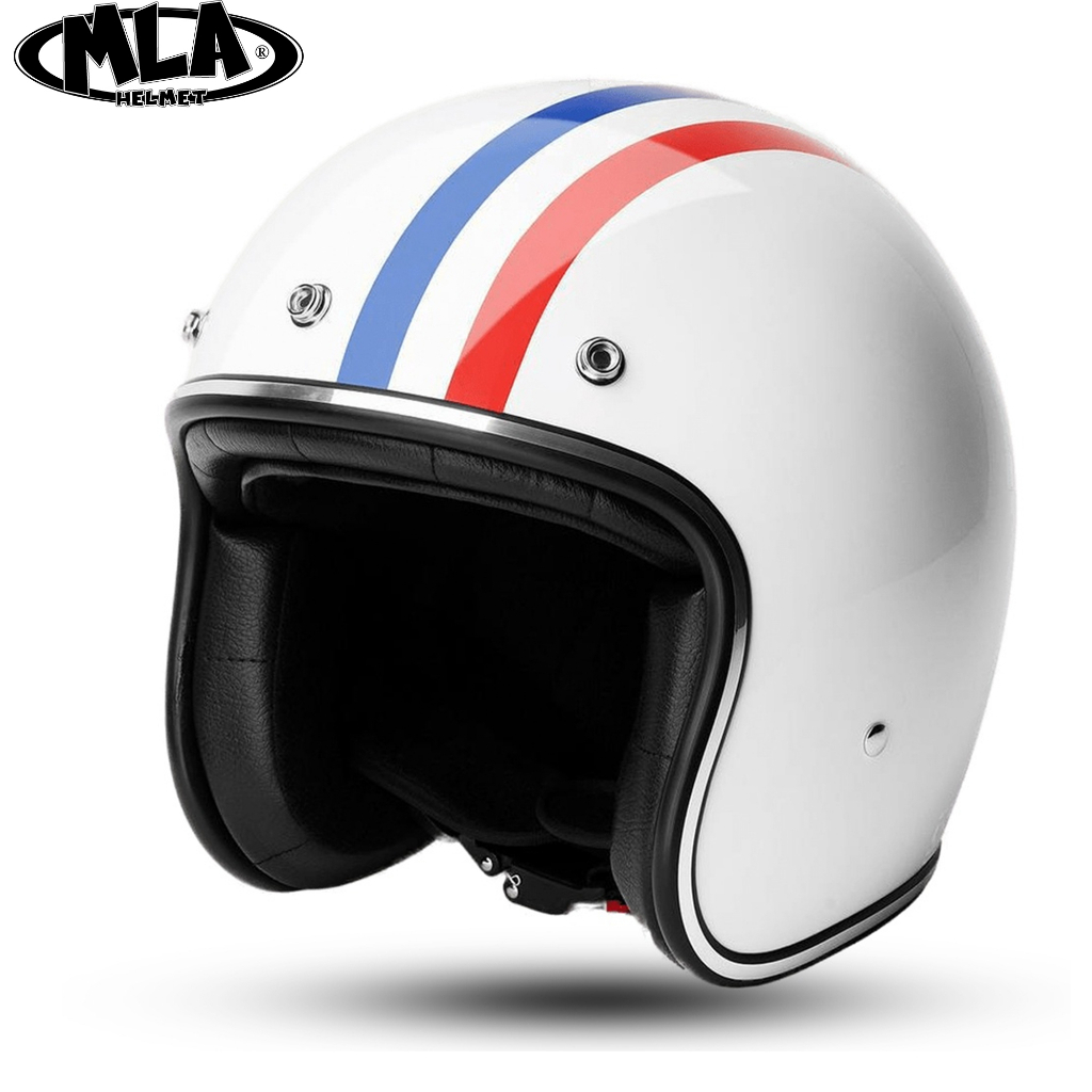 Helm Bogo Retro KBS / HANSAMU II WHITE / Helm PREMIUM Untuk Pria Dan Wanita Dewasa COD