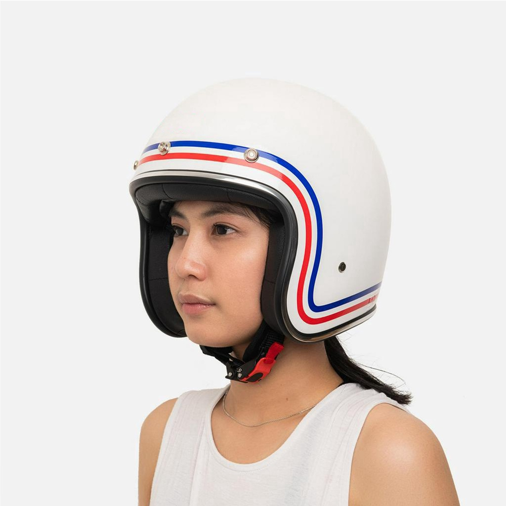 Helm Bogo Retro KBS / HANSAMU II WHITE / Helm PREMIUM Untuk Pria Dan Wanita Dewasa COD