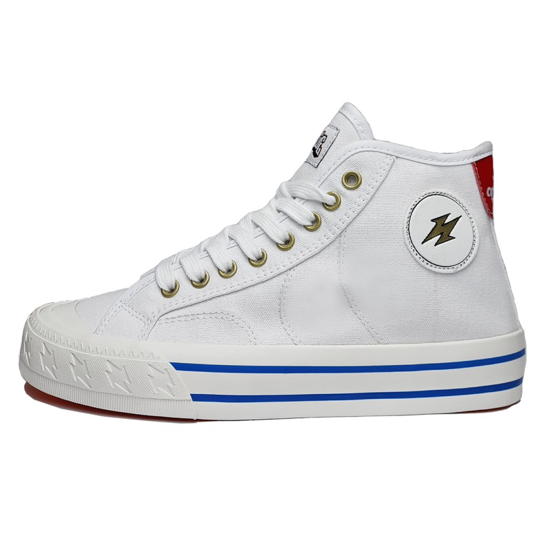 SEPATU CORVALUE FOOTWEAR - Sepatu Sneakers Kasual Pria Wanita Hayabusa Fullwhite High Original