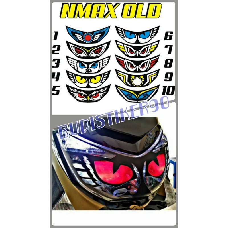 Stiker lampu depan N max old 155