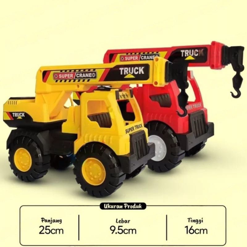 Mainan Anak Truk Crane / Mainan Truk Kontruksi Crane / Mainan Truk kontruksi | FII STORE_